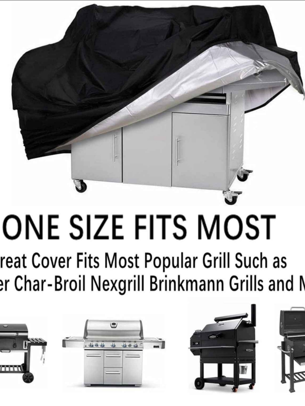 Grill Cover, 58'' Outdoor Gas Cover Waterproof Weatherproof, UV Resistant